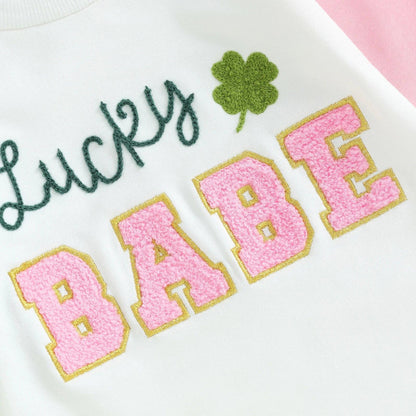 lucky babe patch onesie - basil boutique