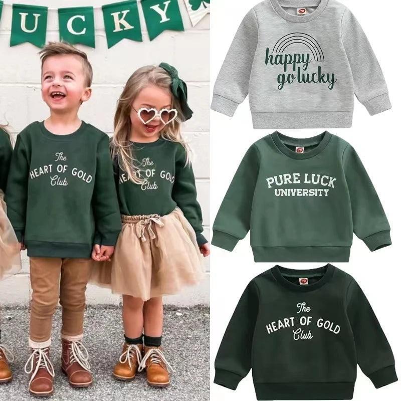 lucky kids crew sweatshirts - basil boutique