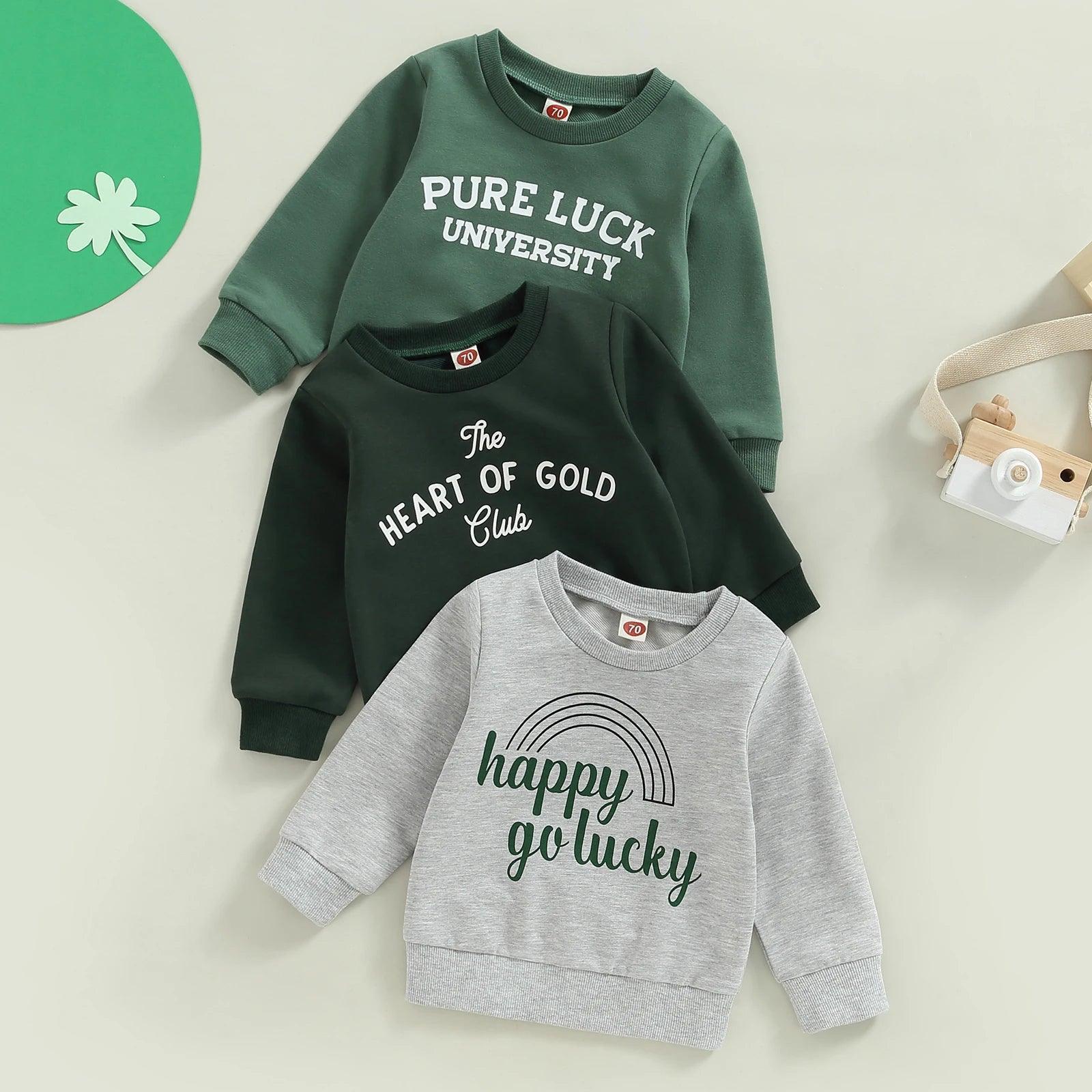 lucky kids crew sweatshirts - basil boutique