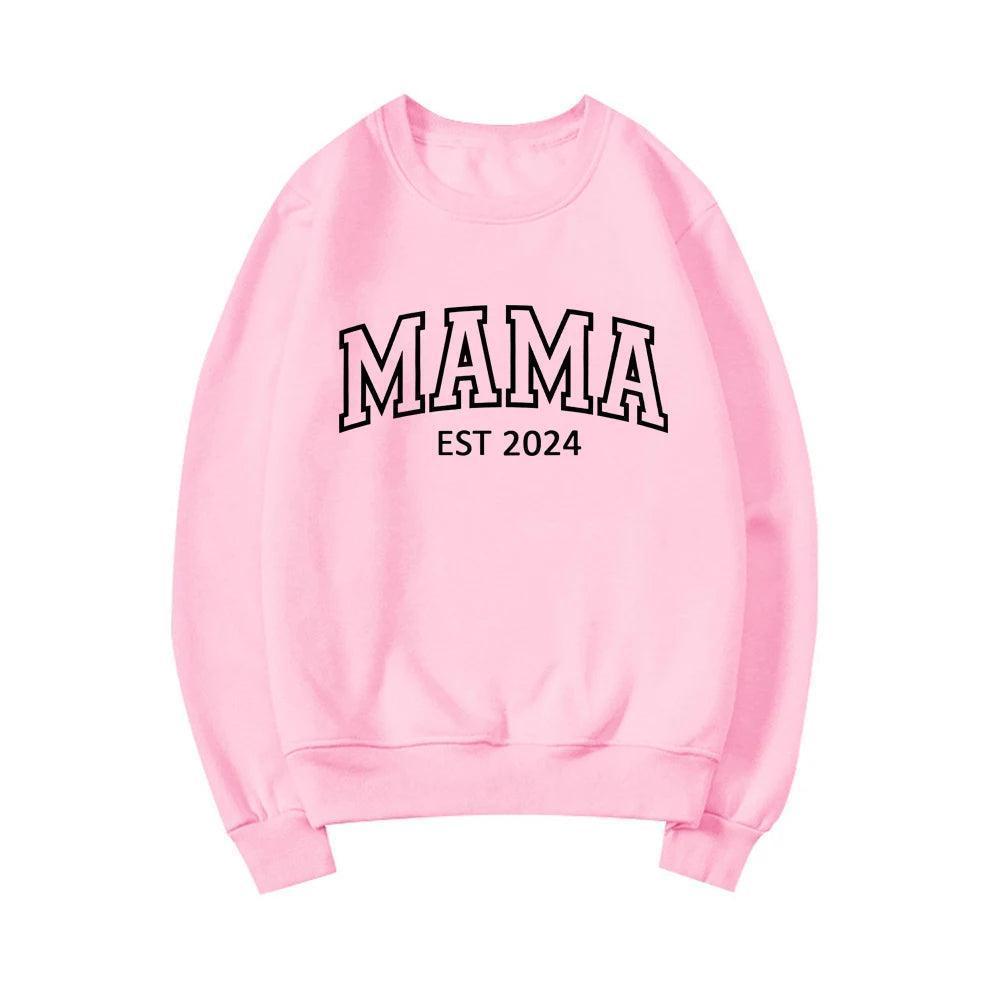 mama est. 2024 crew sweatshirt - basil boutique