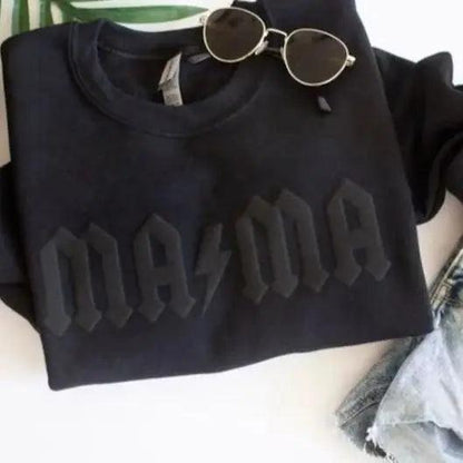 mama lightning puff crew sweatshirt - basil boutique