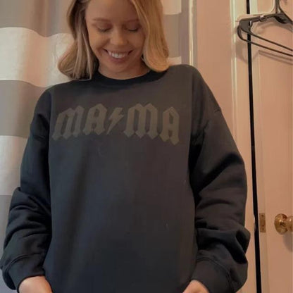 mama lightning puff crew sweatshirt - basil boutique