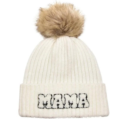 mama + mini pom beanie - basil boutique