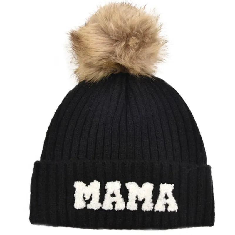 mama + mini pom beanie - basil boutique