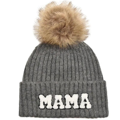 mama + mini pom beanie - basil boutique