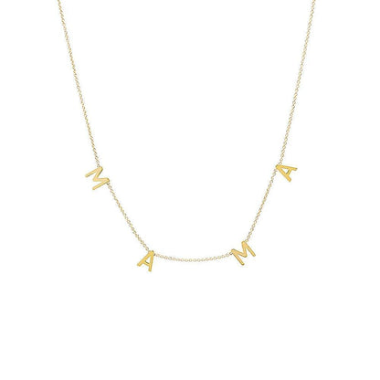 mama + mom letter necklace - basil boutique