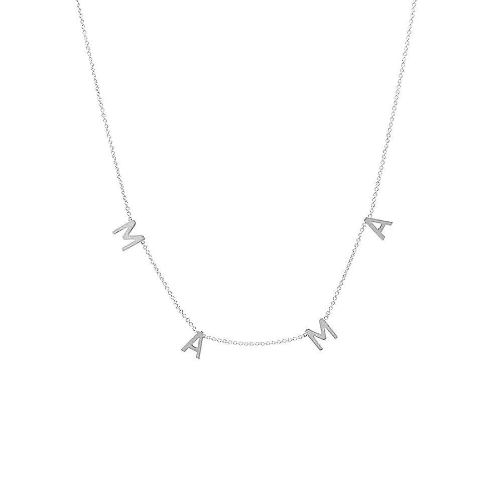 mama + mom letter necklace - basil boutique