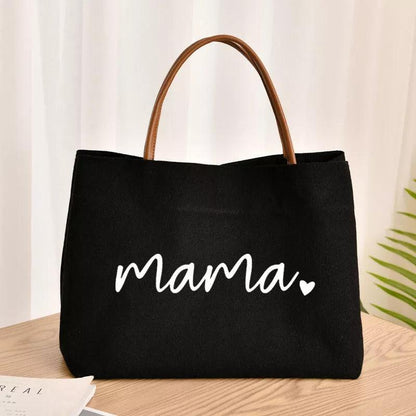 mama + nana script travel tote - basil boutique