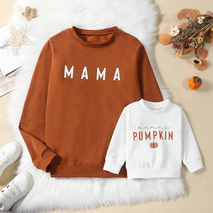 mama + pumpkin matching set - basil boutique