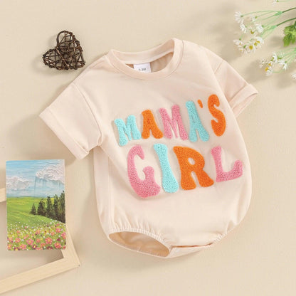 mama's boy + girl retro onesies - basil boutique