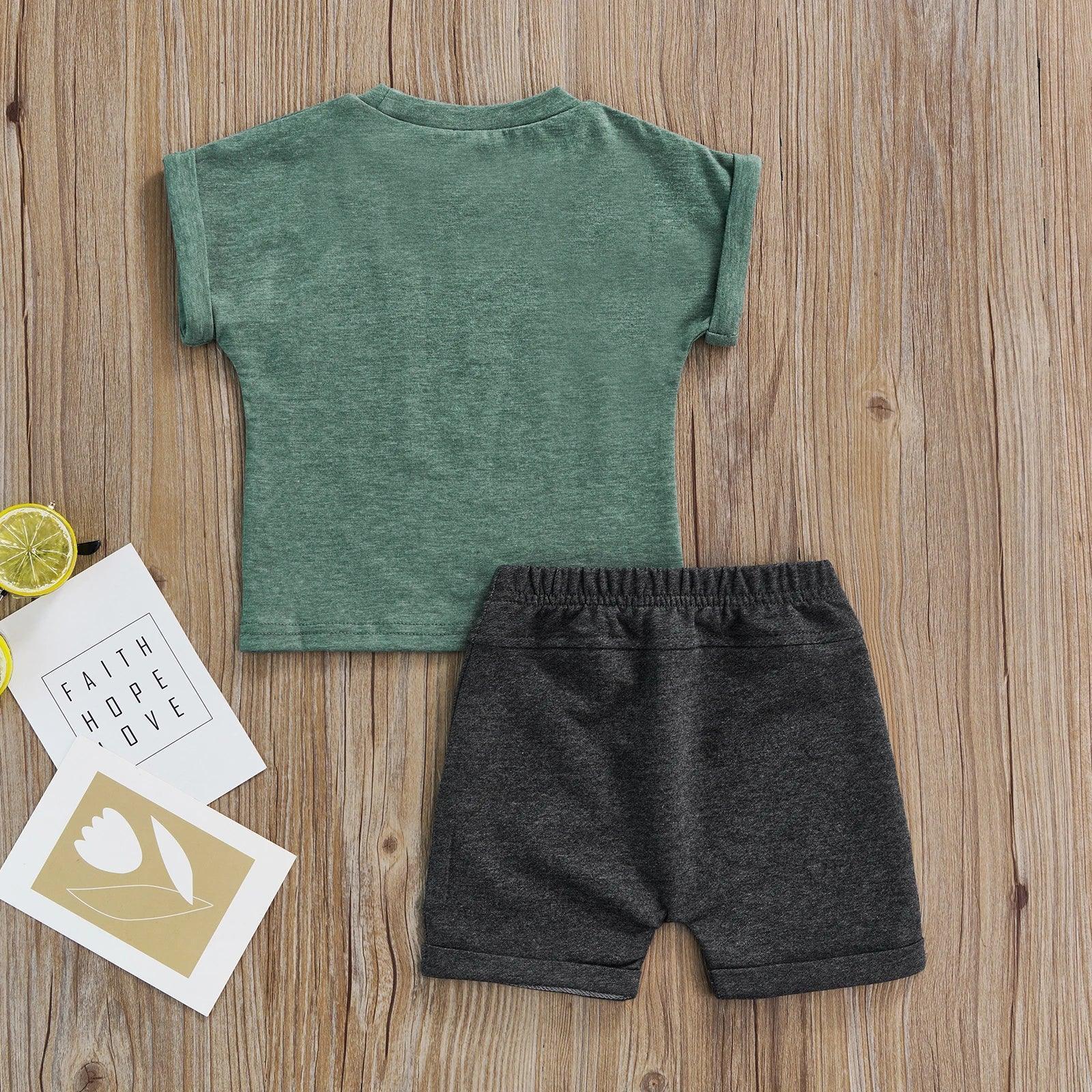 mama's little man kids outfit - basil boutique