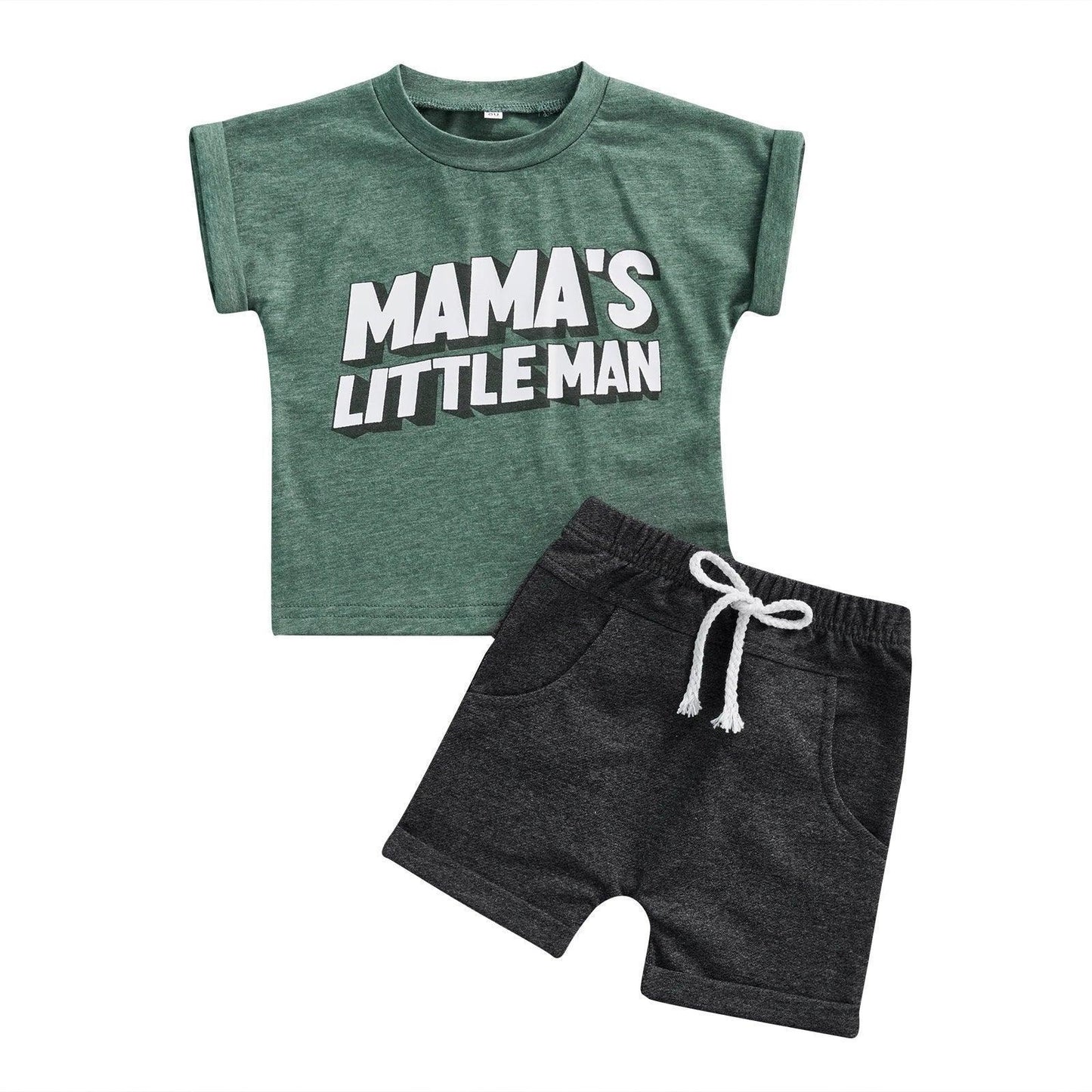 mama's little man kids outfit - basil boutique