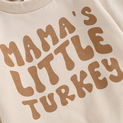 mama's little turkey kids outfit - basil boutique