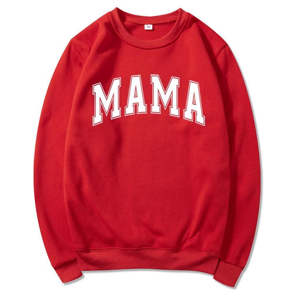 mama varsity crew sweatshirt - basil boutique