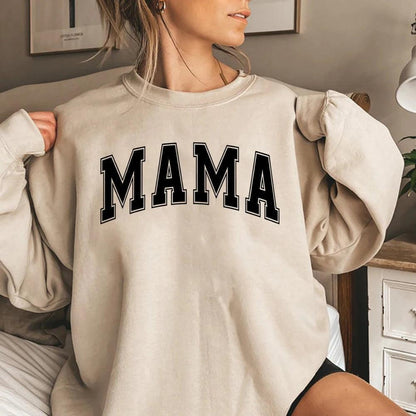 mama varsity crew sweatshirt - basil boutique