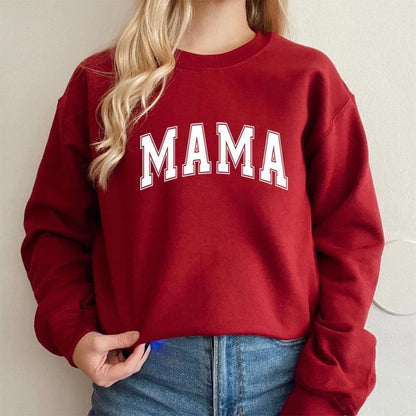 mama varsity crew sweatshirt - basil boutique