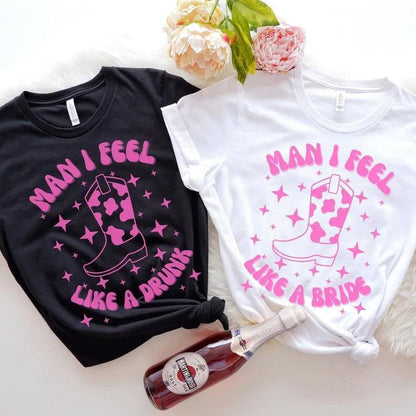 man i feel like a drunk t-shirts - basil boutique