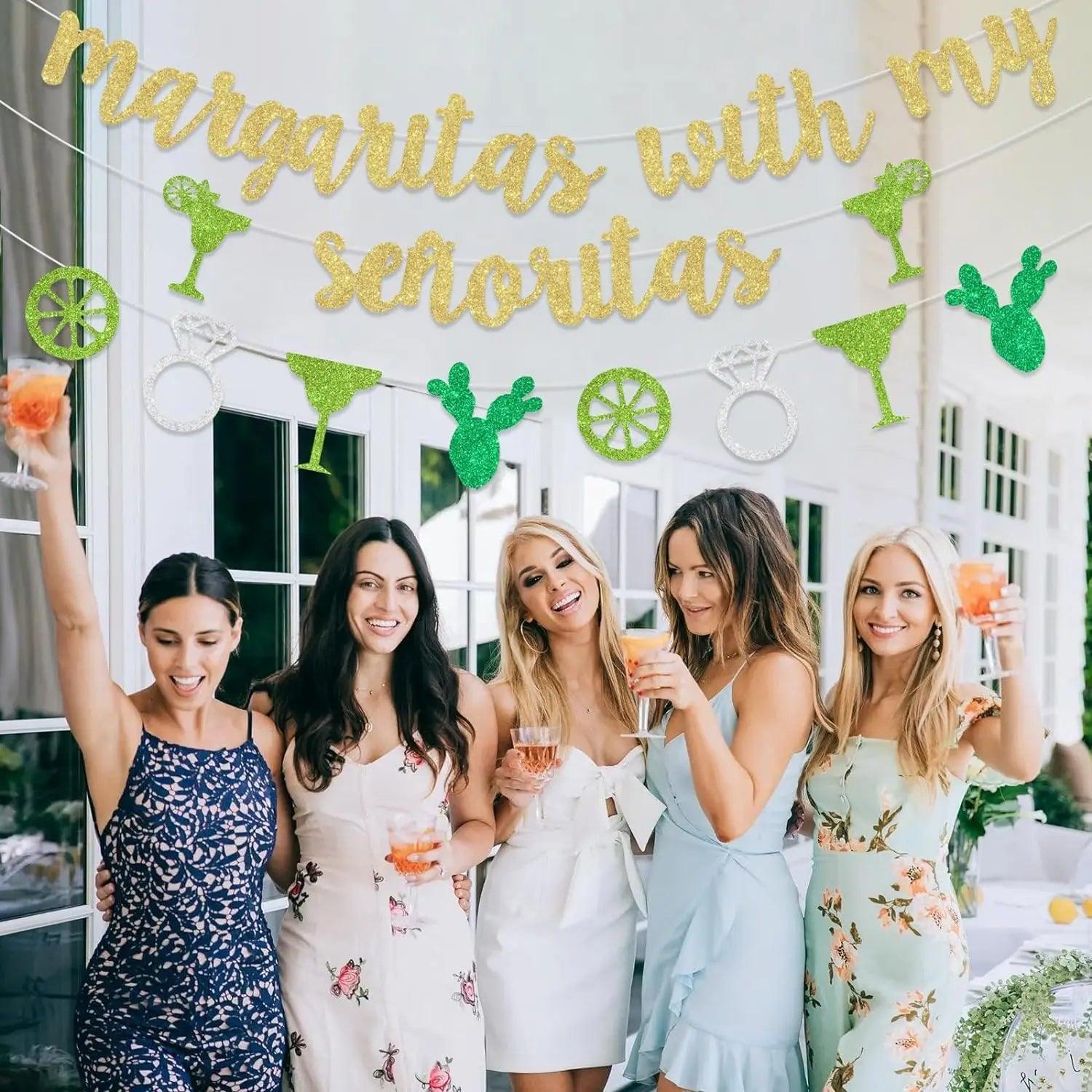 margaritas with my senoritas banner - basil boutique