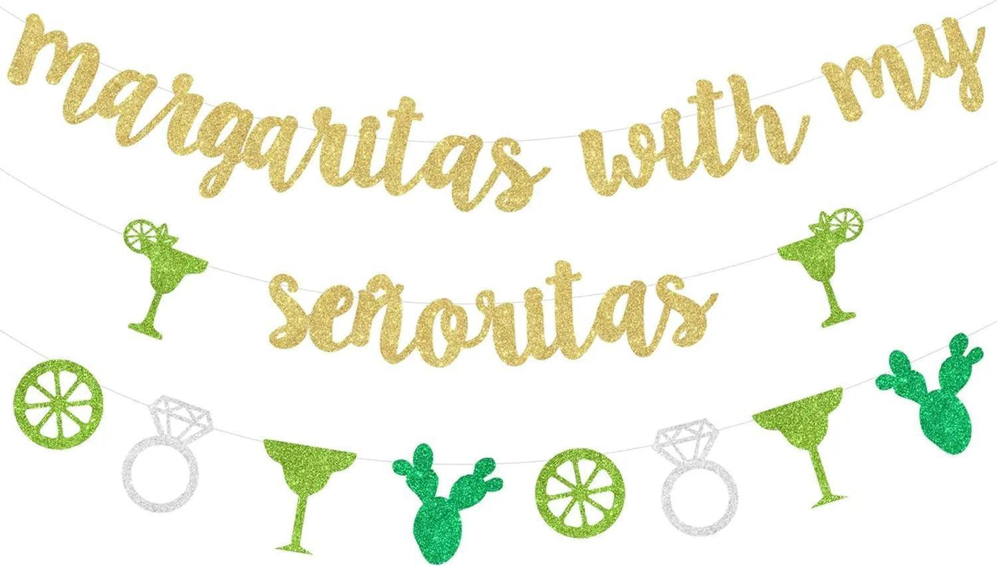 margaritas with my senoritas banner - basil boutique