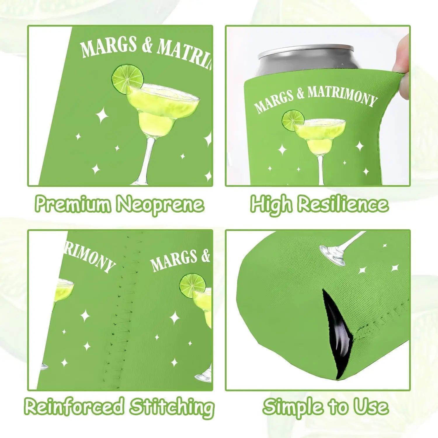 margs + matrimony koozies - basil boutique