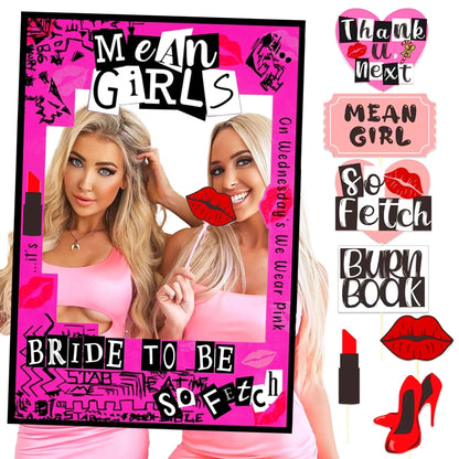 mean girls photo booth prop frame - basil boutique