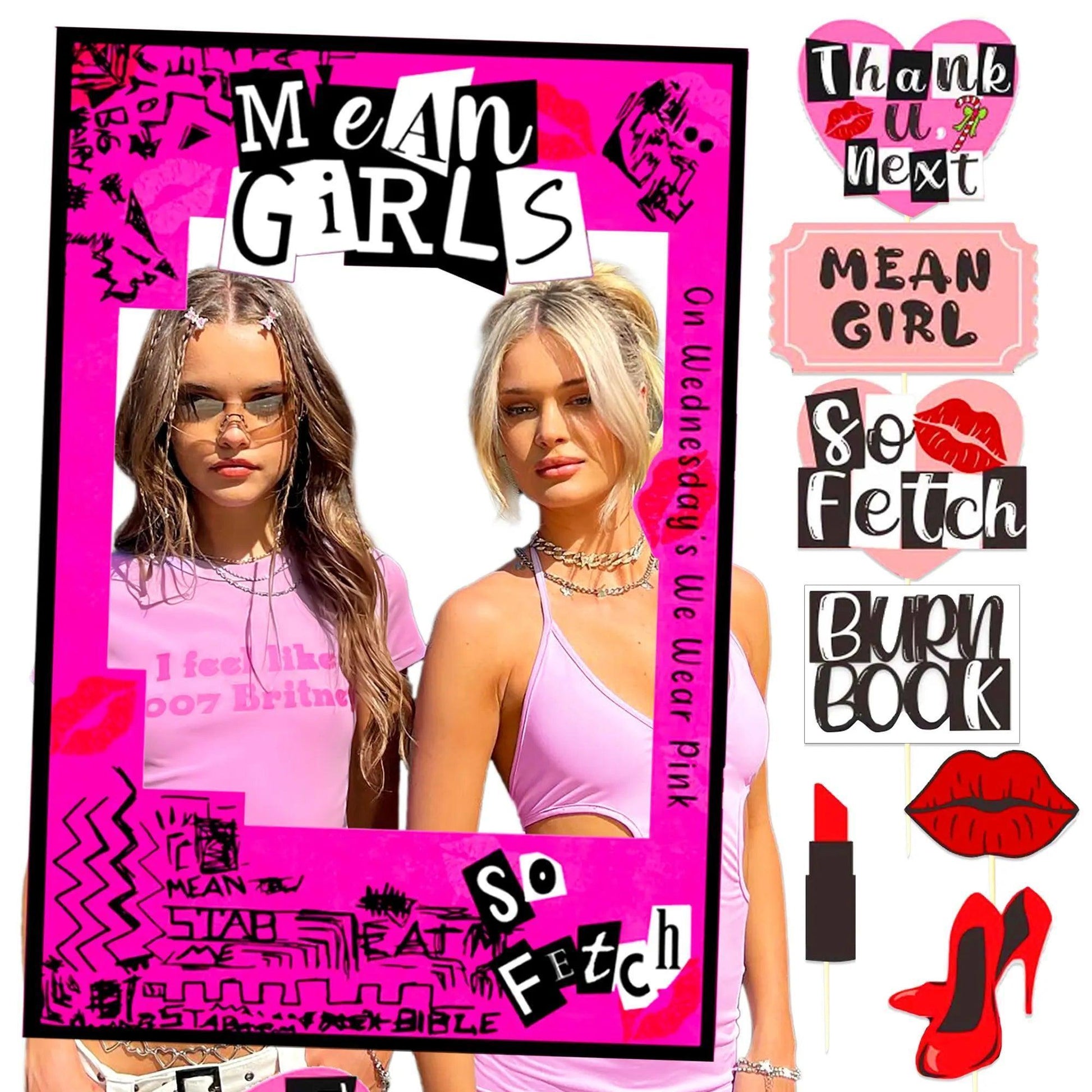 mean girls photo booth prop frame - basil boutique