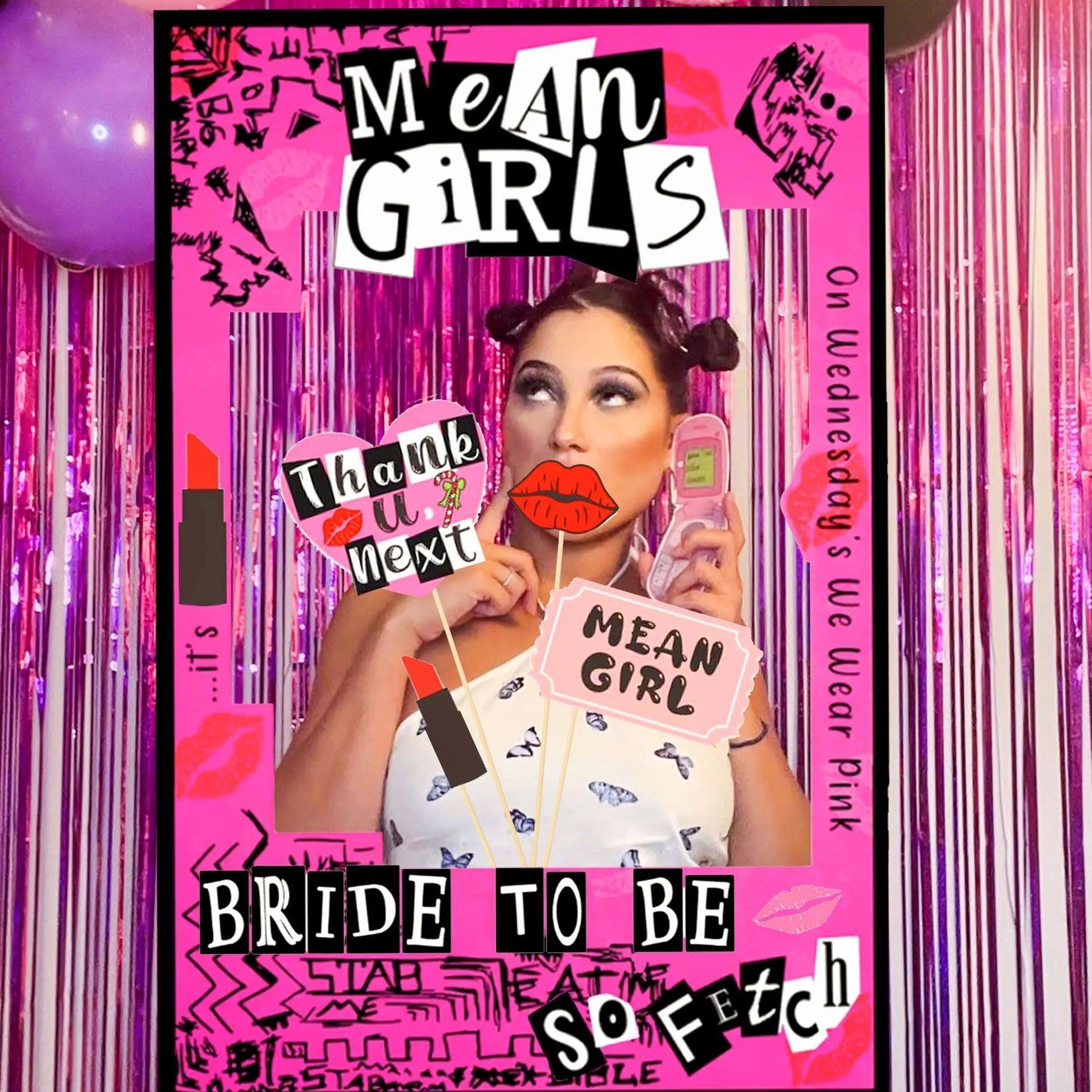 mean girls photo booth prop frame - basil boutique