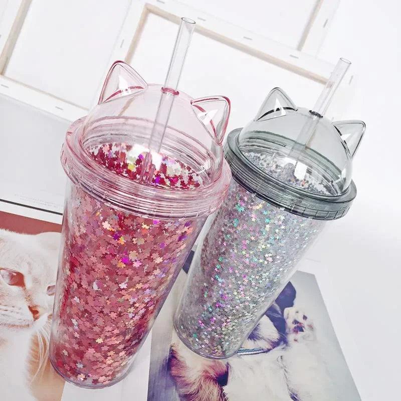 meow cat ear tumbler - basil boutique