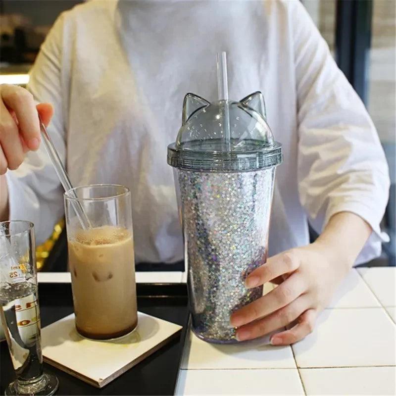 meow cat ear tumbler - basil boutique