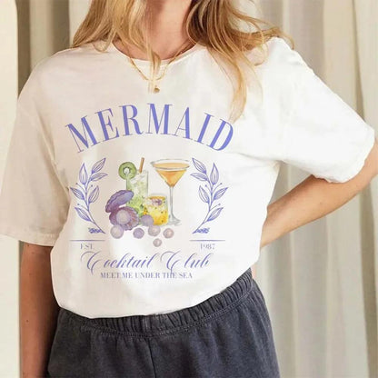 mermaid cocktail club t-shirt - basil boutique