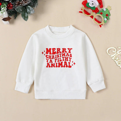 merry christmas ya filthy animal matching set - basil boutique