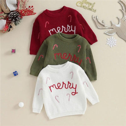 merry kids crew sweatshirt - basil boutique