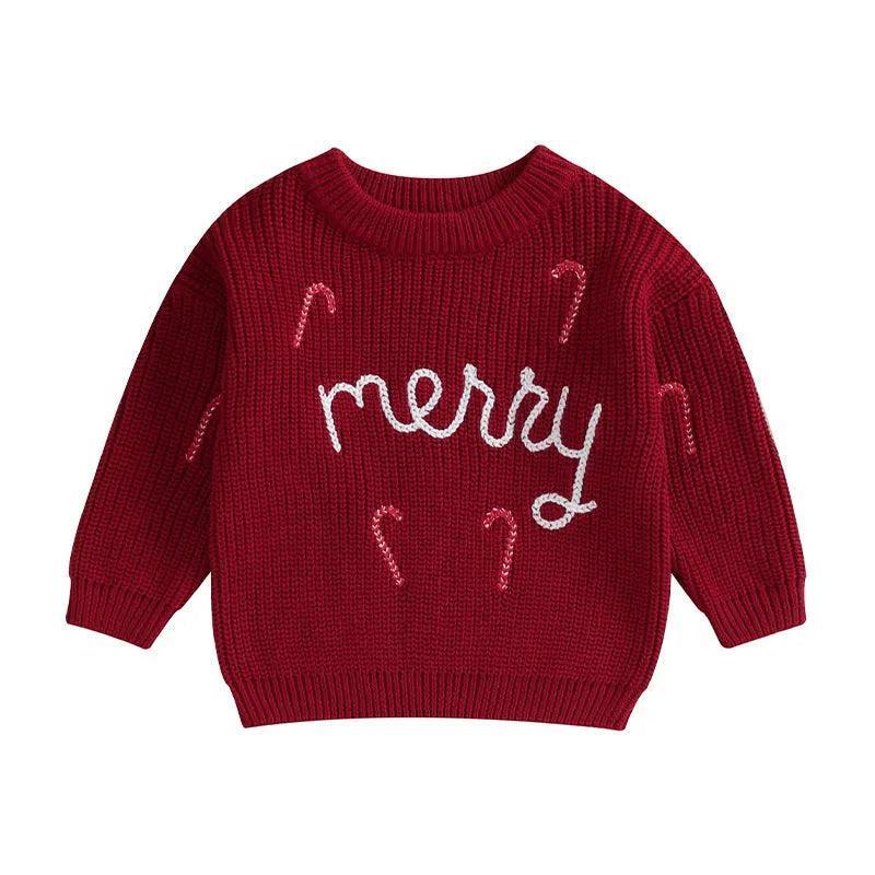 merry kids crew sweatshirt - basil boutique