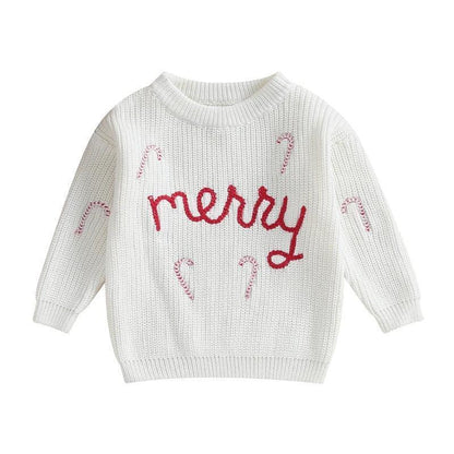 merry kids crew sweatshirt - basil boutique