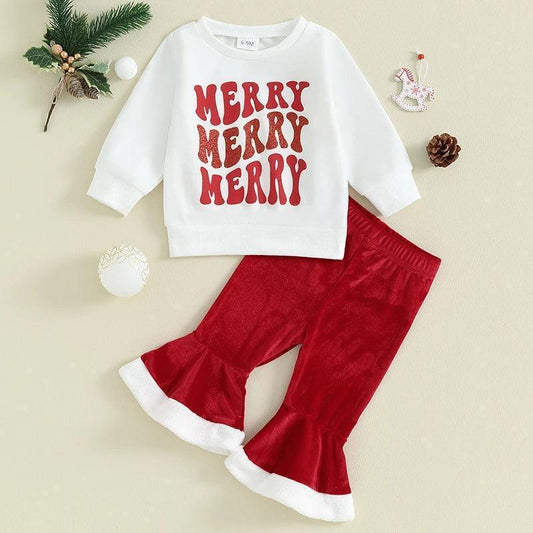 merry kids outfit - basil boutique