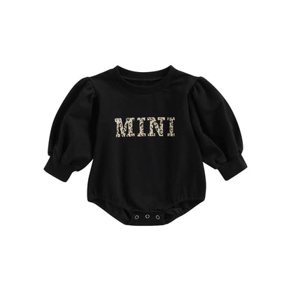 mini puff sleeve onesie - basil boutique