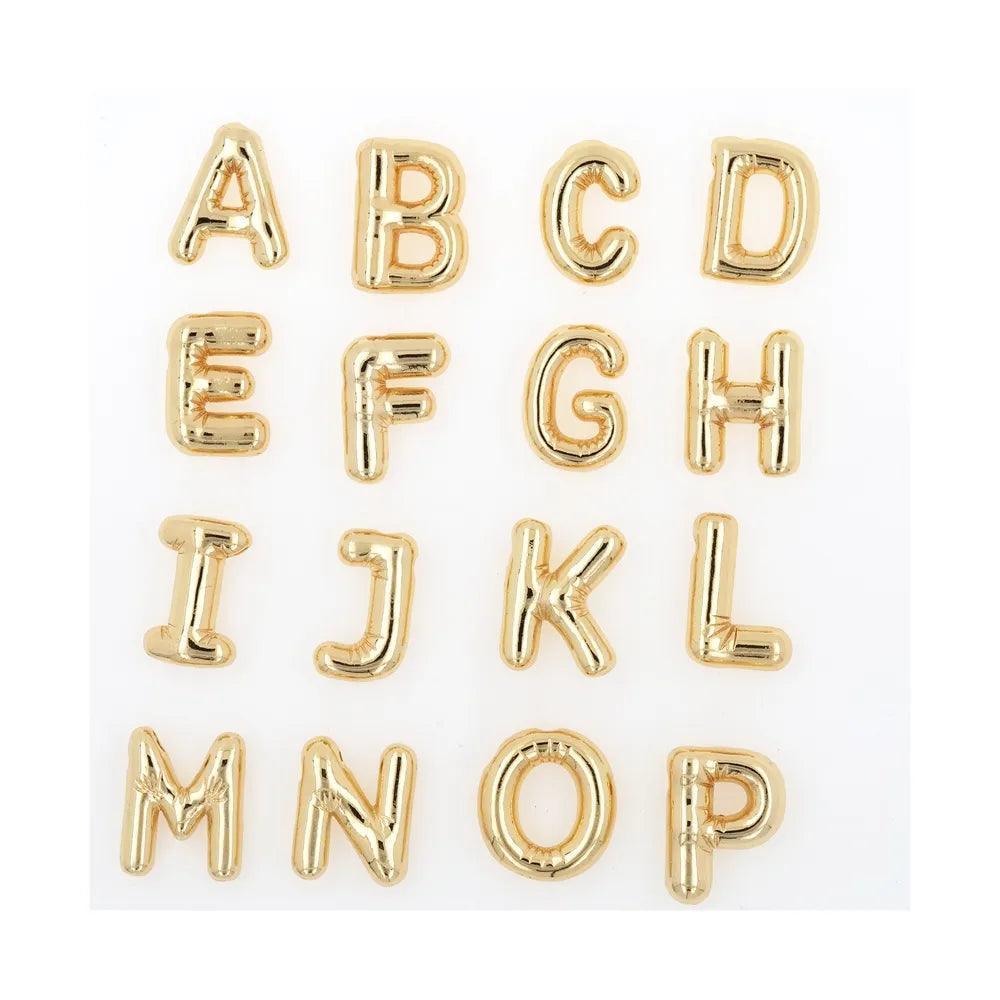 monogram balloon font necklace (gold) - basil boutique