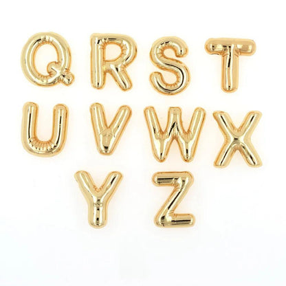 monogram balloon font necklace (gold) - basil boutique