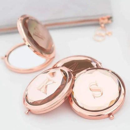 monogram compact mirror - basil boutique