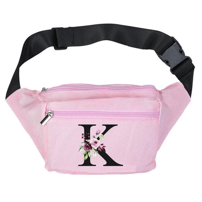 monogram floral fanny packs - basil boutique