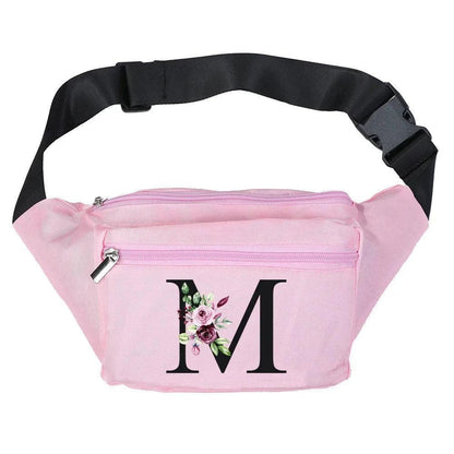 monogram floral fanny packs - basil boutique