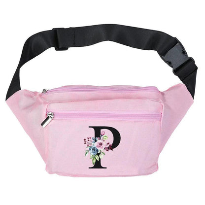 monogram floral fanny packs - basil boutique