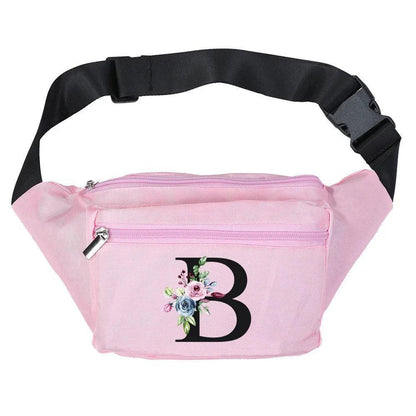 monogram floral fanny packs - basil boutique