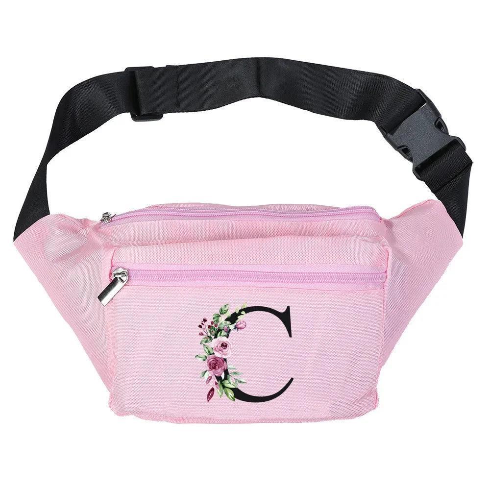 monogram floral fanny packs - basil boutique