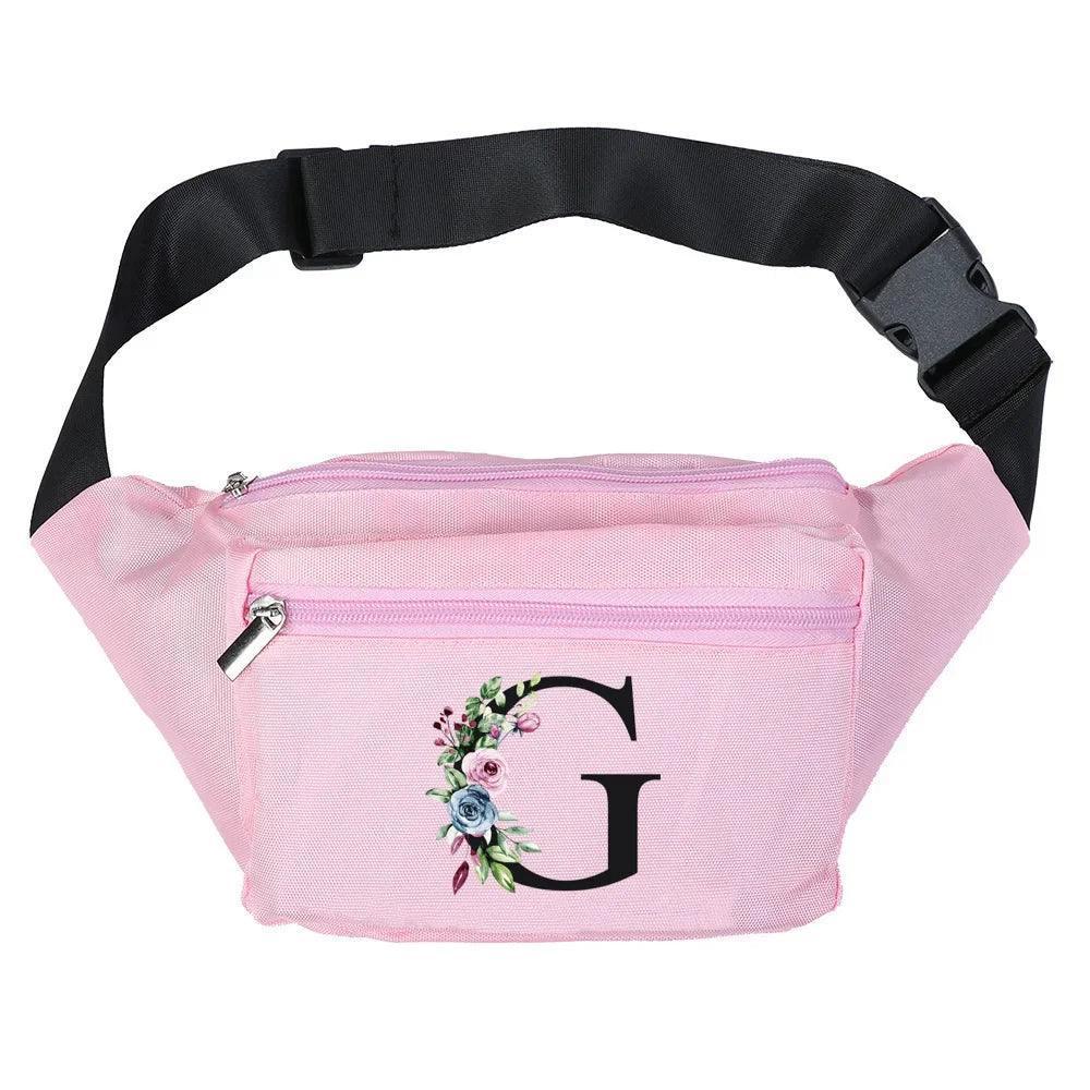 monogram floral fanny packs - basil boutique