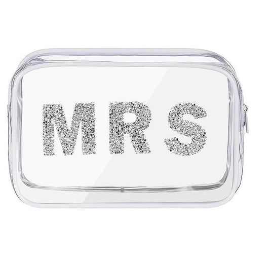 mrs. rhinestone cosmetic bag - basil boutique