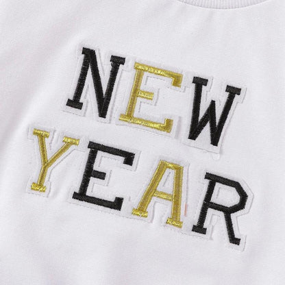 new year patch onesie - basil boutique