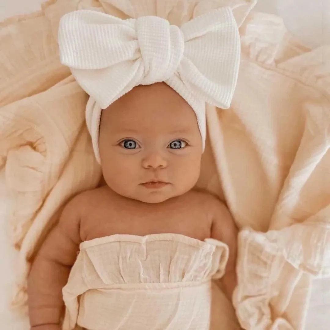 newborn bow head wrap - basil boutique