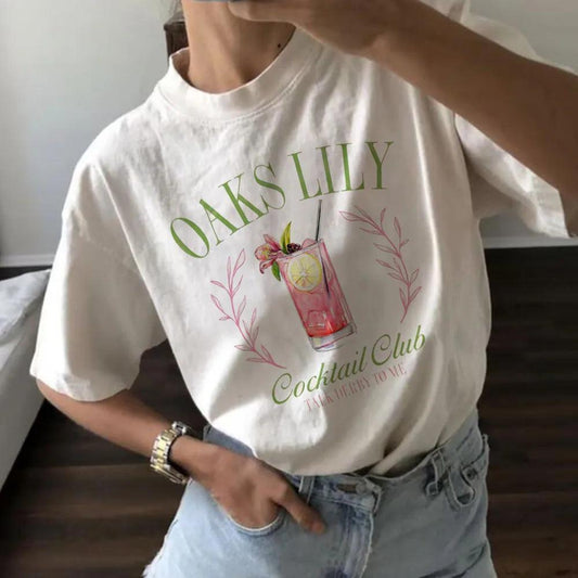 oaks lily cocktail club t-shirt - basil boutique