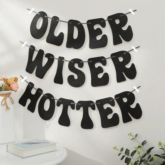 older wiser hotter retro banner - basil boutique